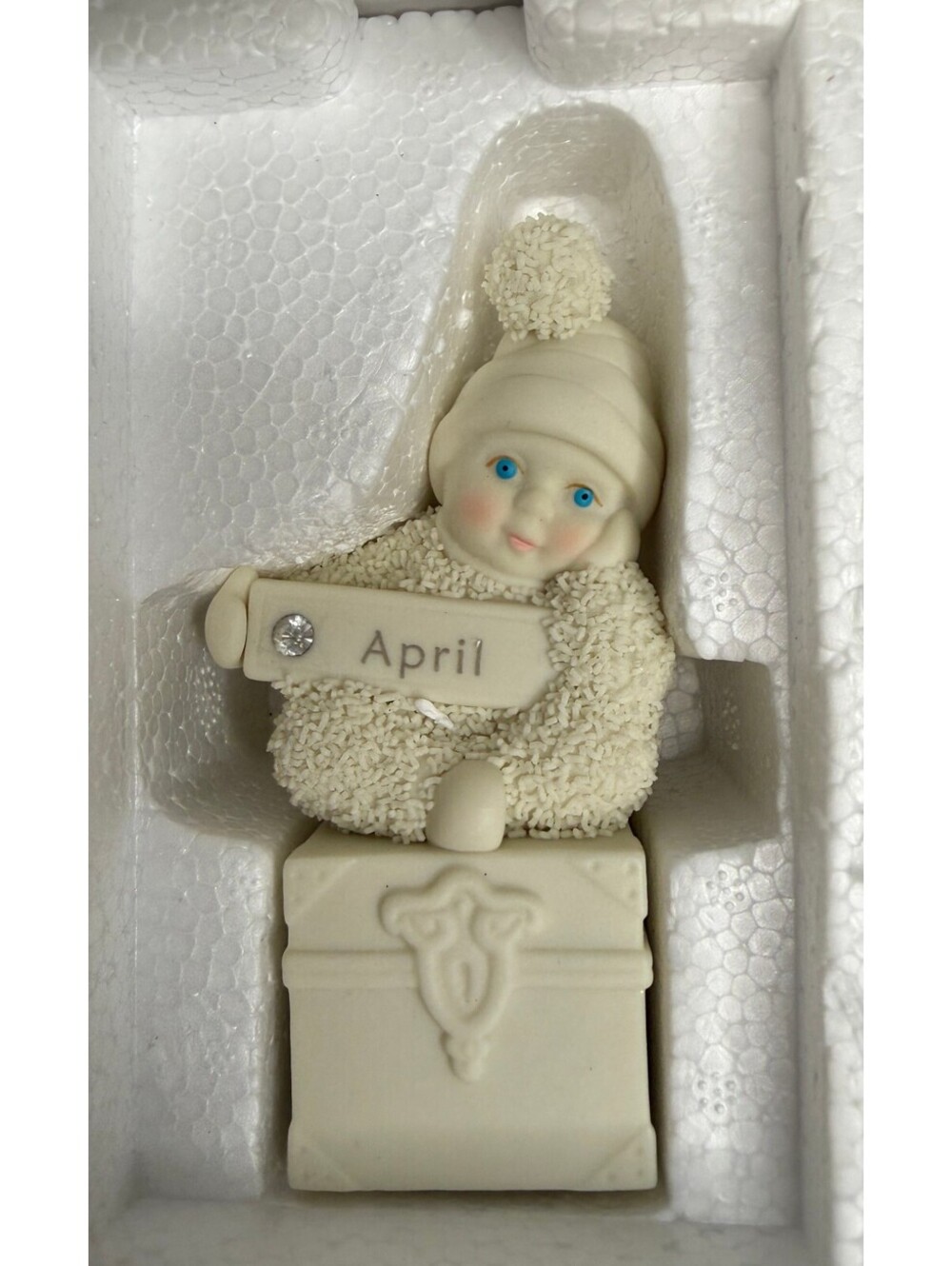 Department 56 Snowbabies April Diamond Birthstone Figurine Swarovski 56.06114
